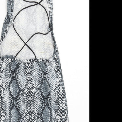 Preworn Womens Grey Animal Print  Mini  Size S