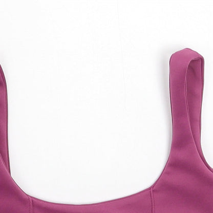 Womens UK Size 4 PRETTYLITTLETHING Pink Cropped Tank