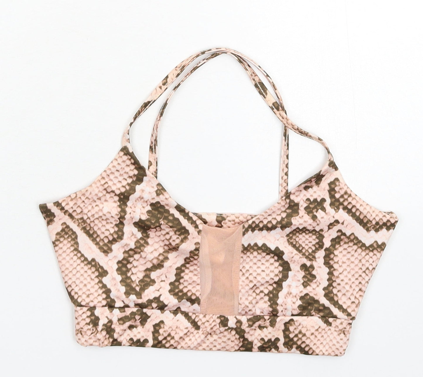 Womens UK Size 6 PRETTYLITTLETHING Beige Cropped Tank
