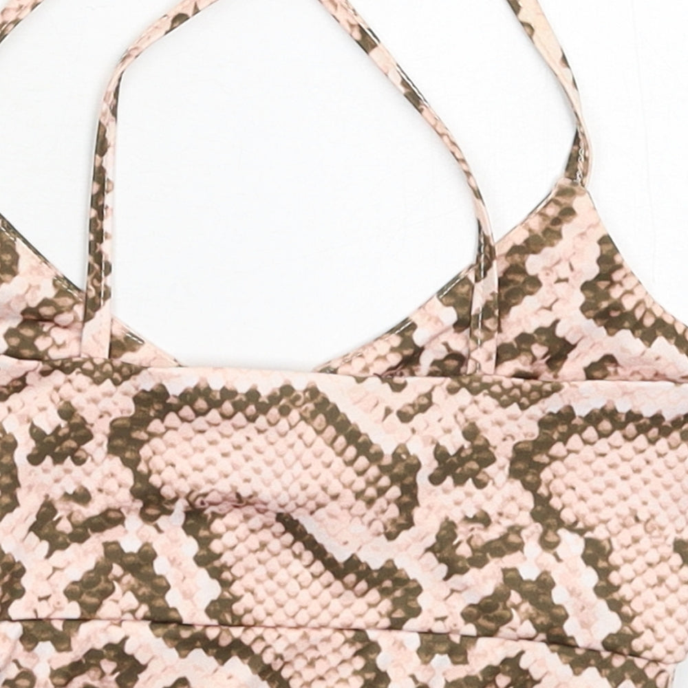 Womens UK Size 6 PRETTYLITTLETHING Beige Cropped Tank