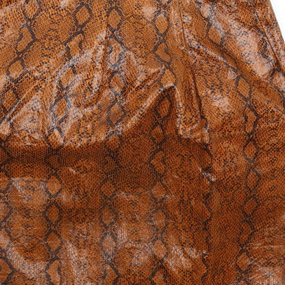 Naanaa Womens Brown Animal Print  Mini Skirt Size 8