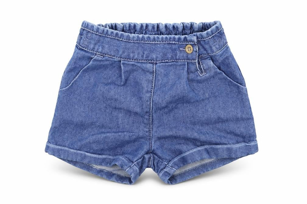 Front view of Next Baby Blue Denim Cropped Jeans, size 12-18, Months - Shorts