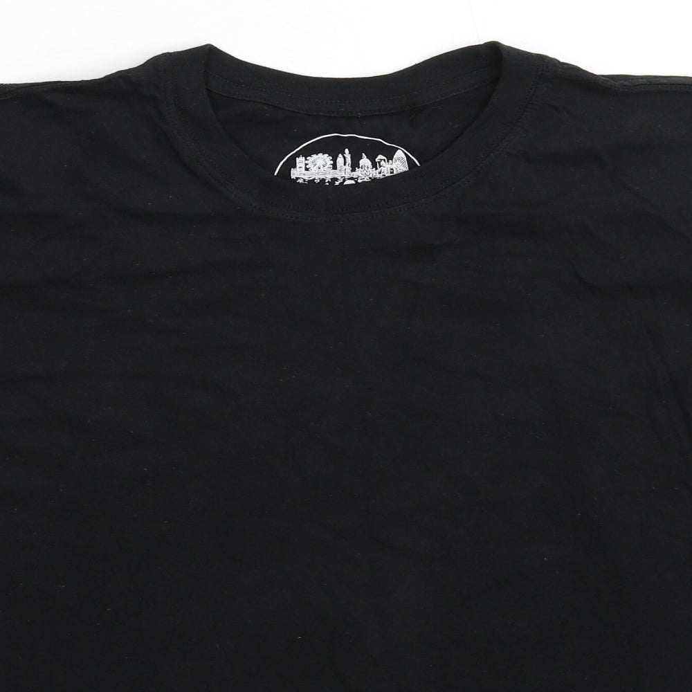 London Mens Black    T-Shirt Size L