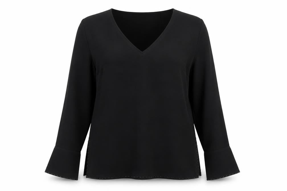 Womens UK Size 10 H&M Black Basic Blouse