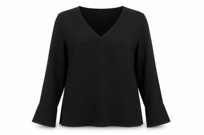Womens UK Size 10 H&M Black Basic Blouse