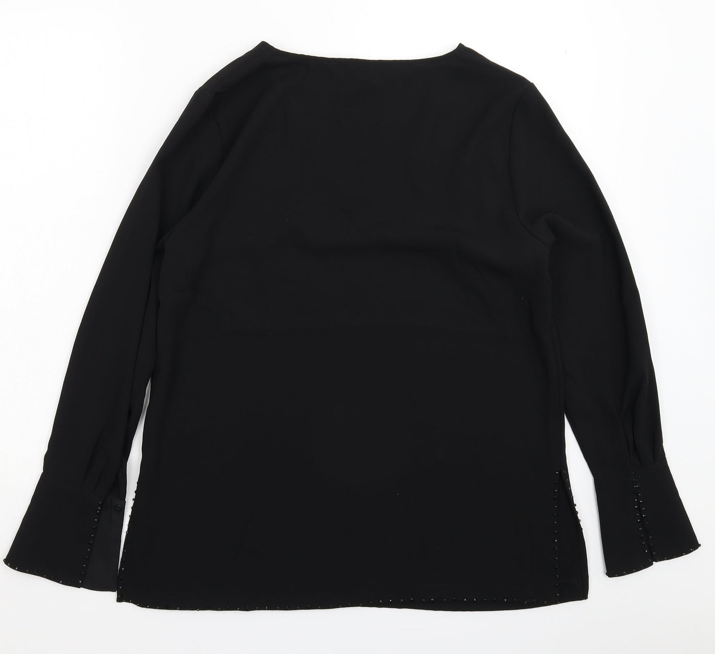 Womens UK Size 10 H&M Black Basic Blouse