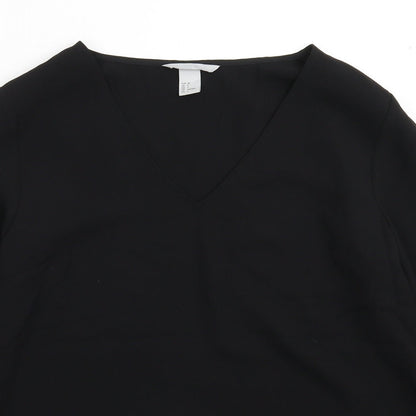Womens UK Size 10 H&M Black Basic Blouse