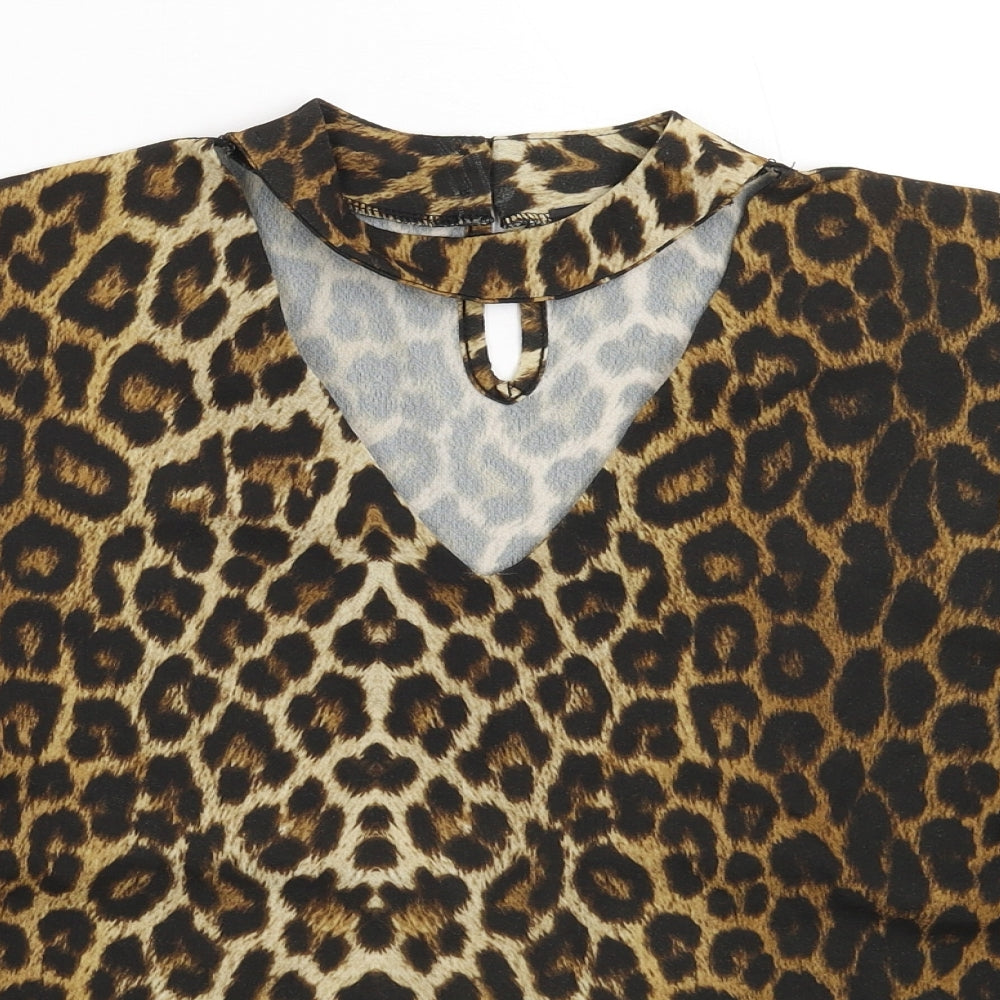 Womens UK Size 8 NEXT Multicoloured Basic Blouse