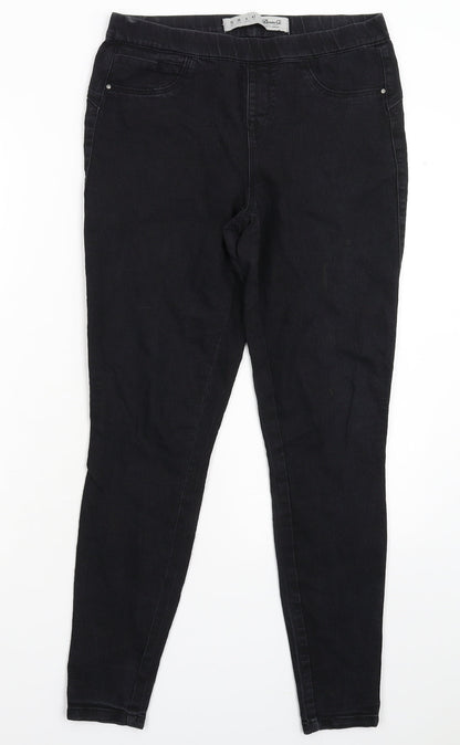 Denim & Co. Womens Black  Denim Jegging Jeans Size 10 L28 in