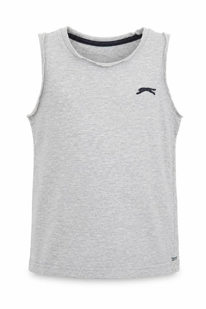 Slazenger Boys Grey   Basic Tank Size 7-8 Years