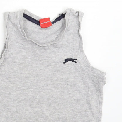 Slazenger Boys Grey   Basic Tank Size 7-8 Years