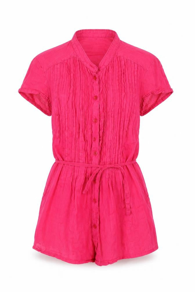 Womens UK Size 4 H&M Pink Basic Button-Up