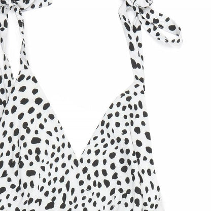 Shien Womens White Polka Dot  Tank Dress  Size S