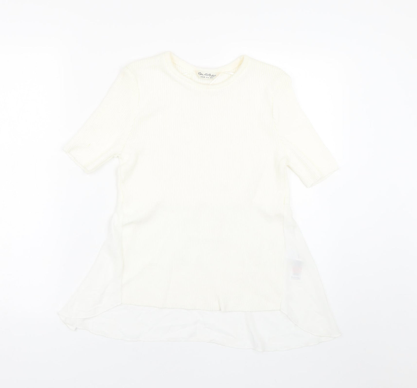 Miss Selfridge Womens White   Basic T-Shirt Size 10