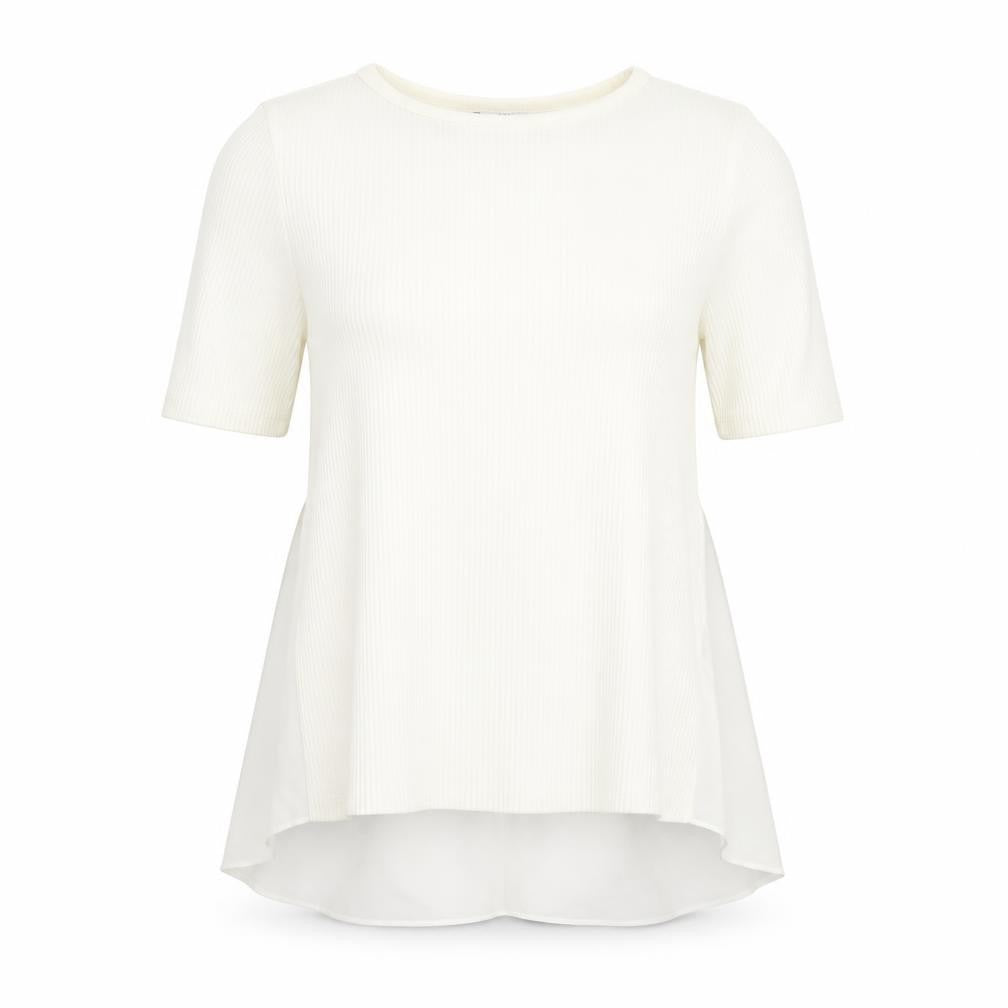 Womens UK Size 10 Miss Selfridge White Basic T-Shirt