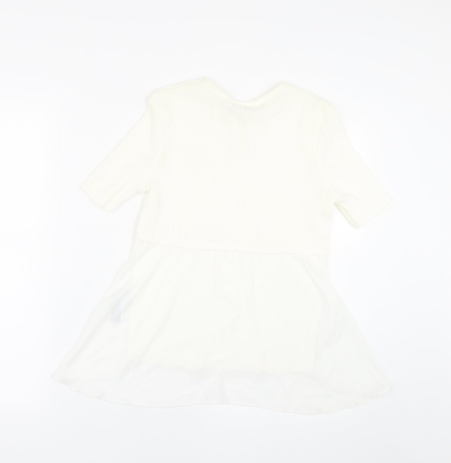 Miss Selfridge Womens White   Basic T-Shirt Size 10