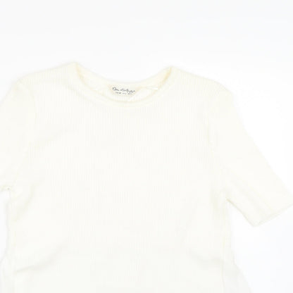 Miss Selfridge Womens White   Basic T-Shirt Size 10