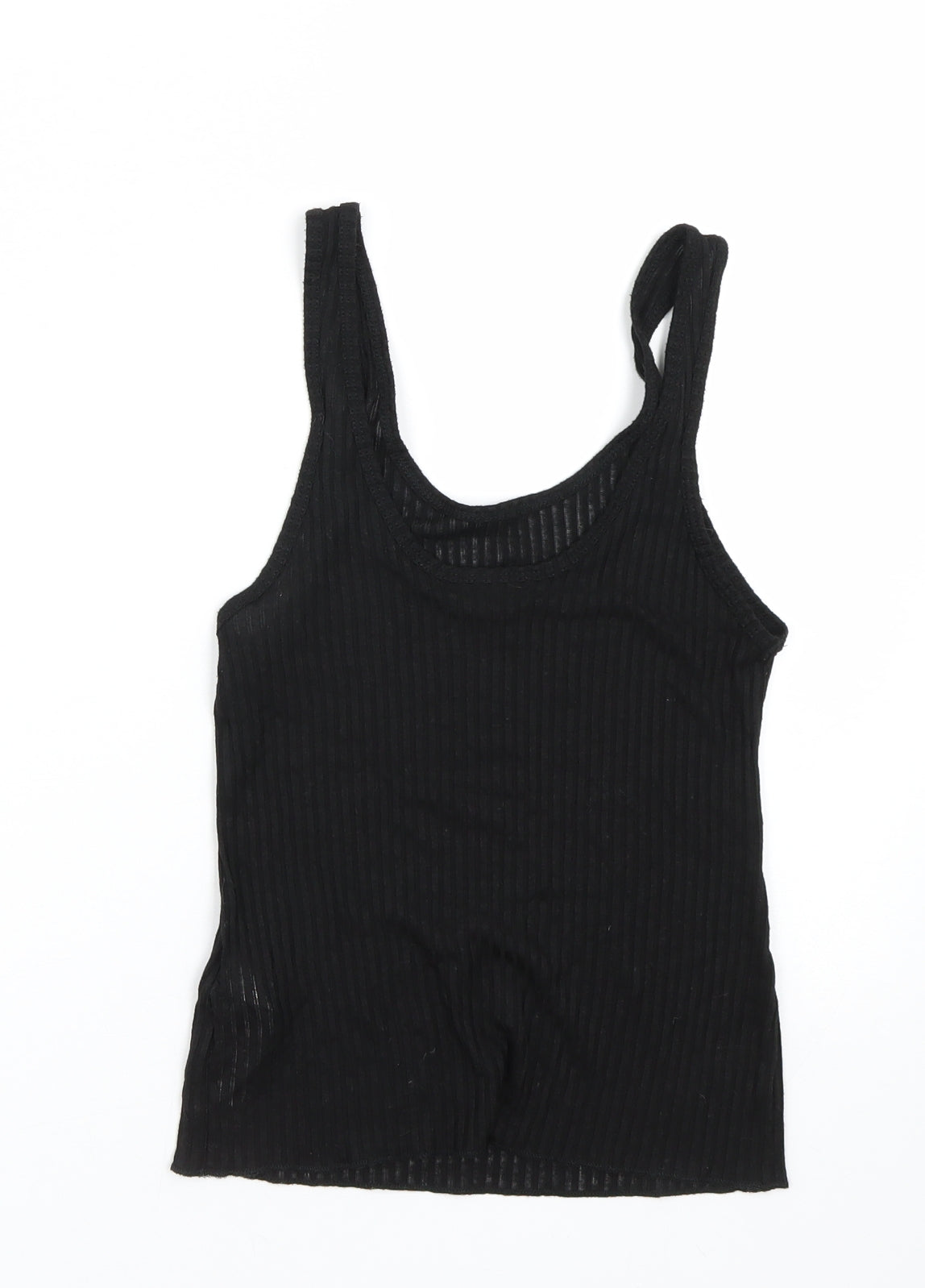 Womens UK Size 10 Topshop Black Basic Tank