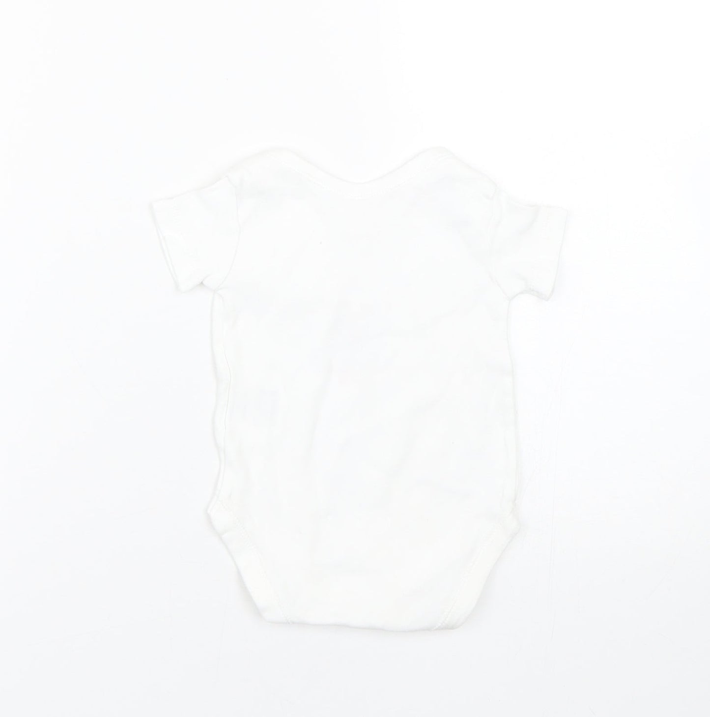 Matalan Baby White   Basic T-Shirt Size 0-3 Months  - Robot