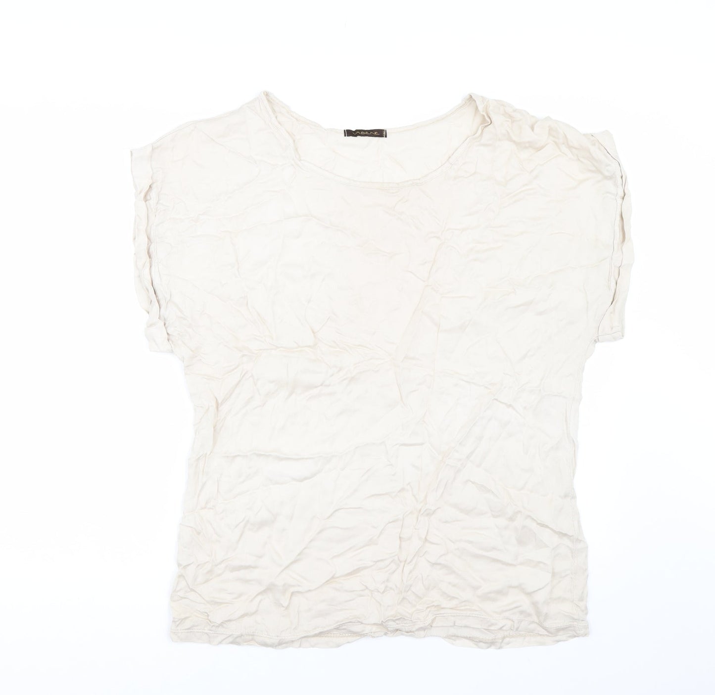 Vabene Womens Beige   Basic T-Shirt Size M