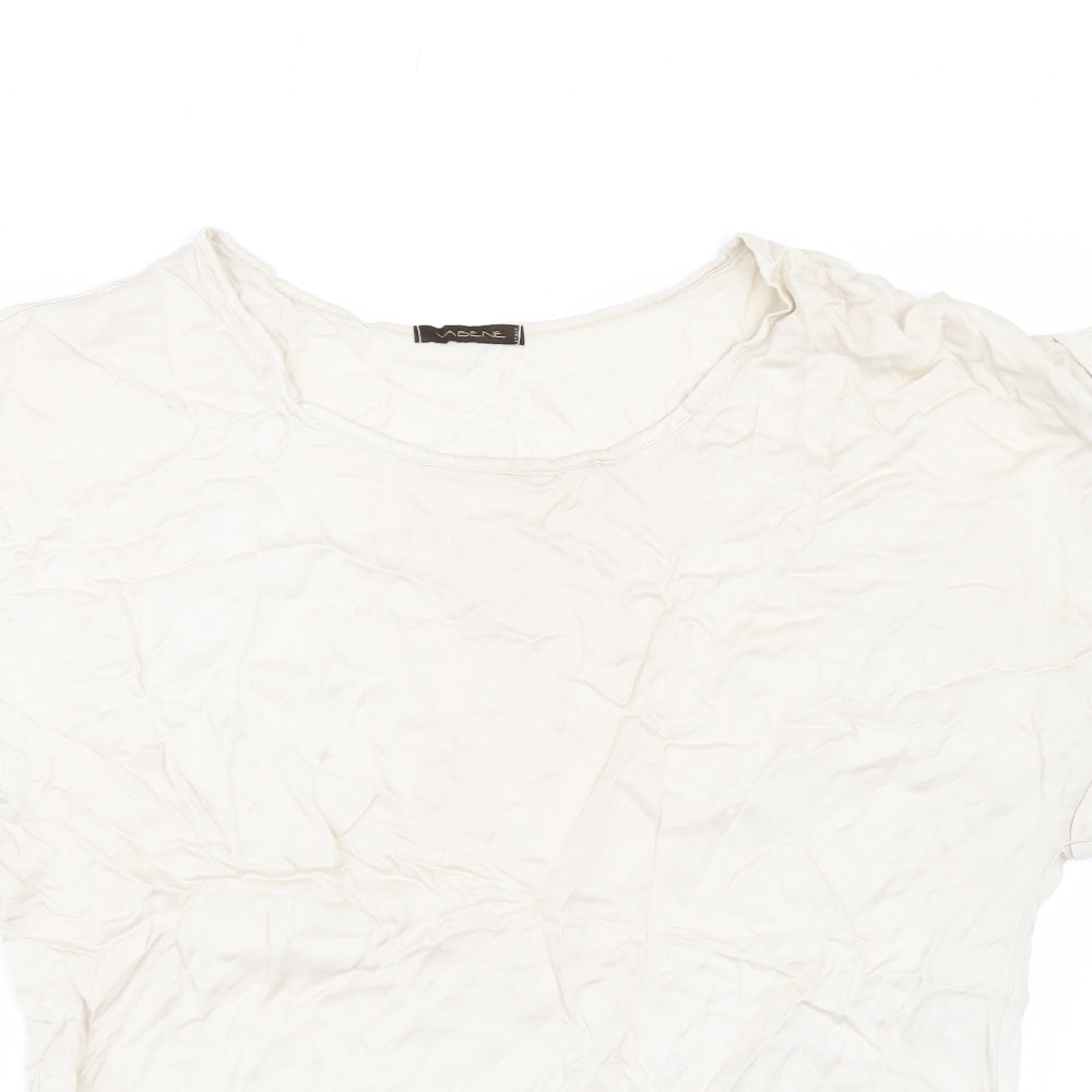 Vabene Womens Beige   Basic T-Shirt Size M