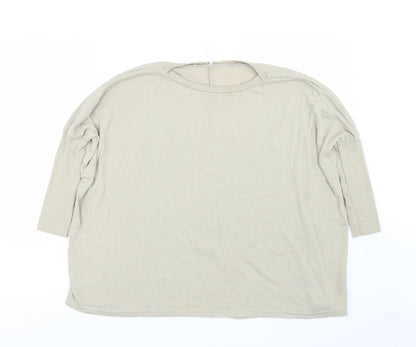 Womens UK Size M Preworn Beige Pullover Jumper