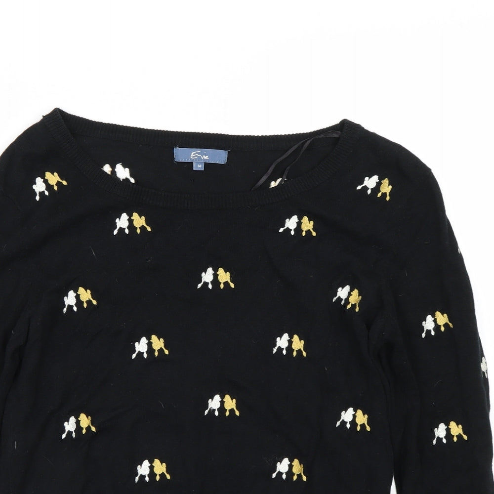 Womens UK Size 14 Evie Black Pullover Jumper