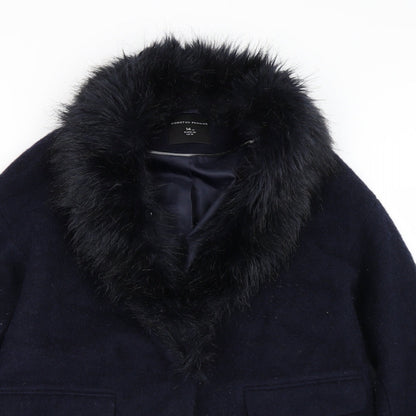 Womens UK Size 14 Dorothy Perkins Blue Overcoat