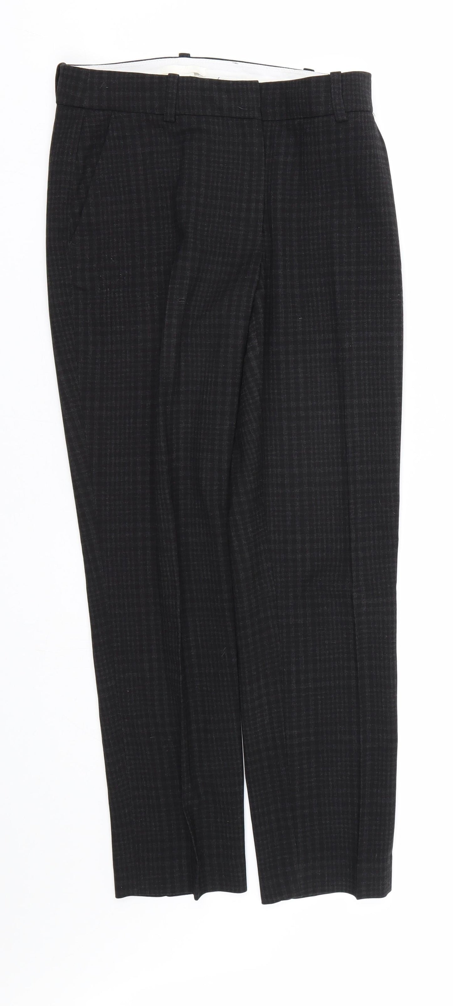 Womens UK Size 4 H&M Regular Fit  Black Trousers