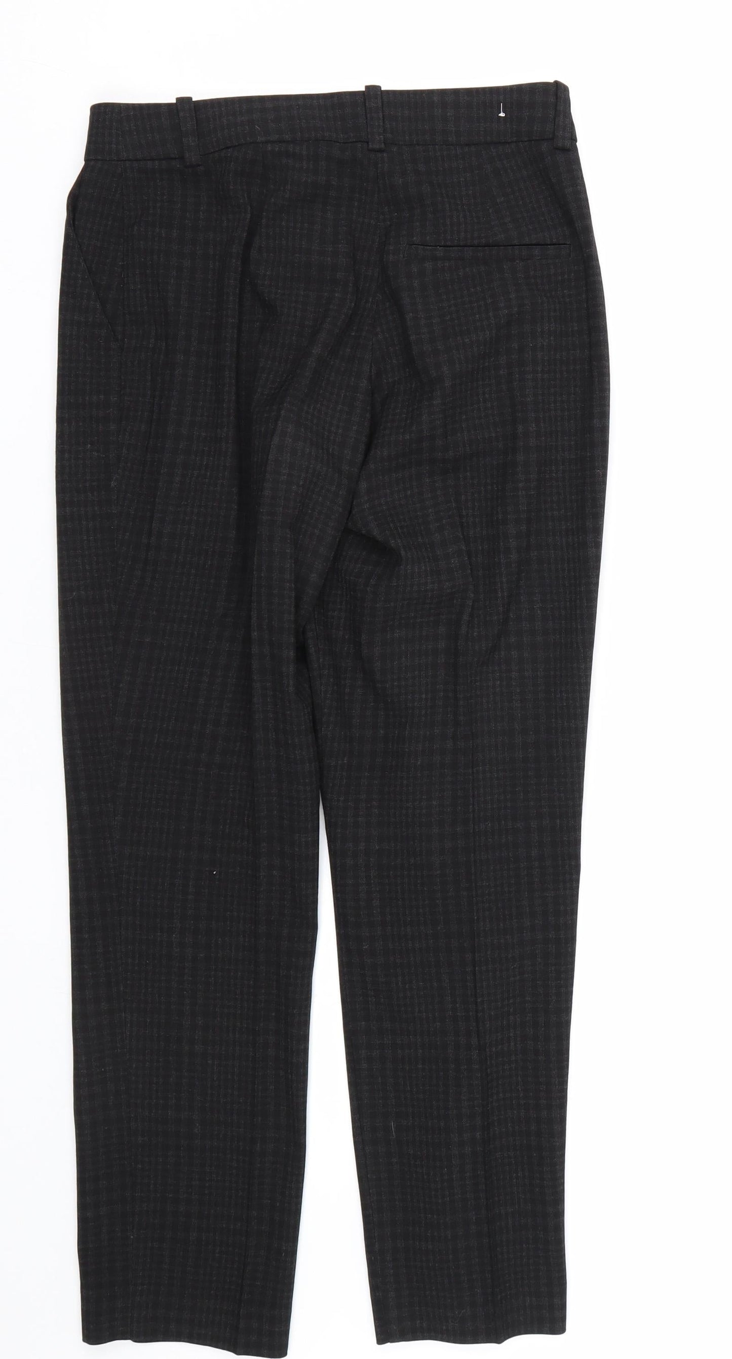 Womens UK Size 4 H&M Regular Fit  Black Trousers