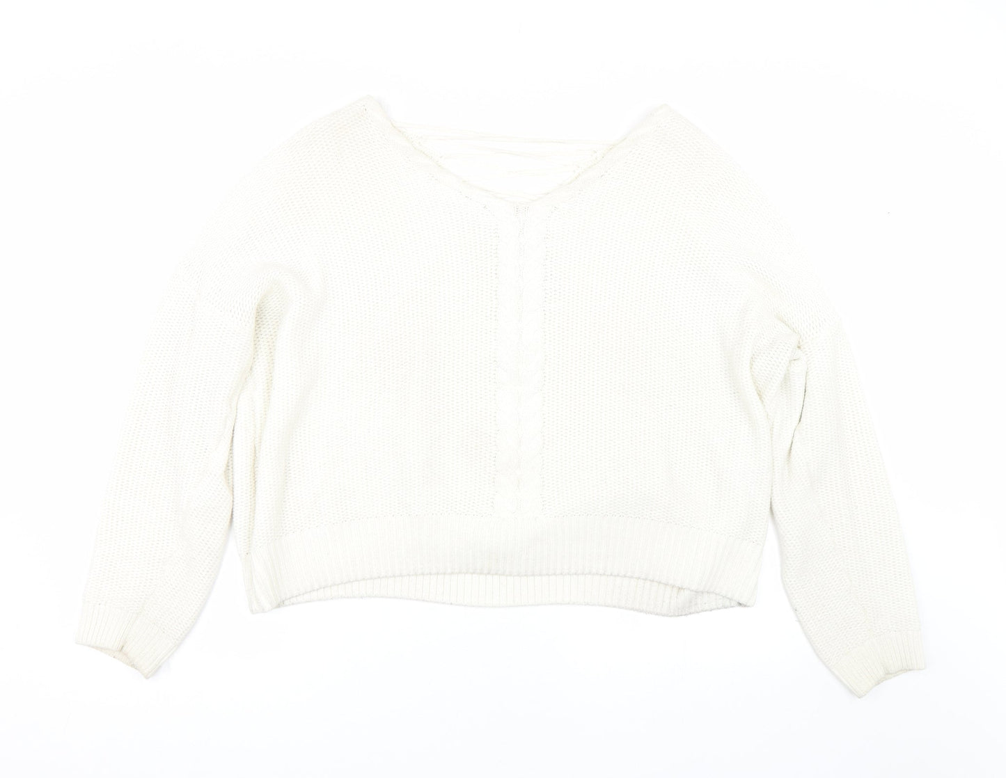 Womens UK Size 16 Miss Selfridge White Pullover Jumper