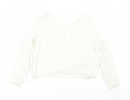 Womens UK Size 16 Miss Selfridge White Pullover Jumper