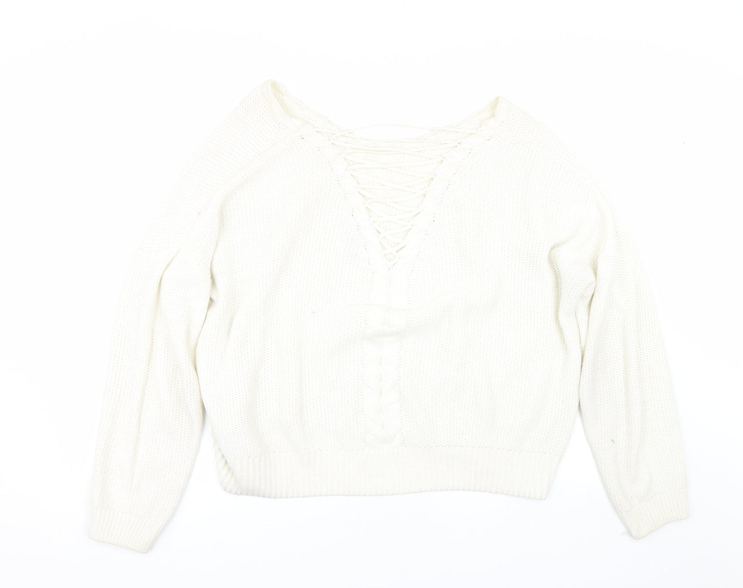 Womens UK Size 16 Miss Selfridge White Pullover Jumper
