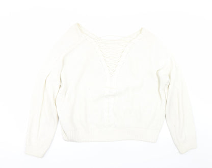 Womens UK Size 16 Miss Selfridge White Pullover Jumper
