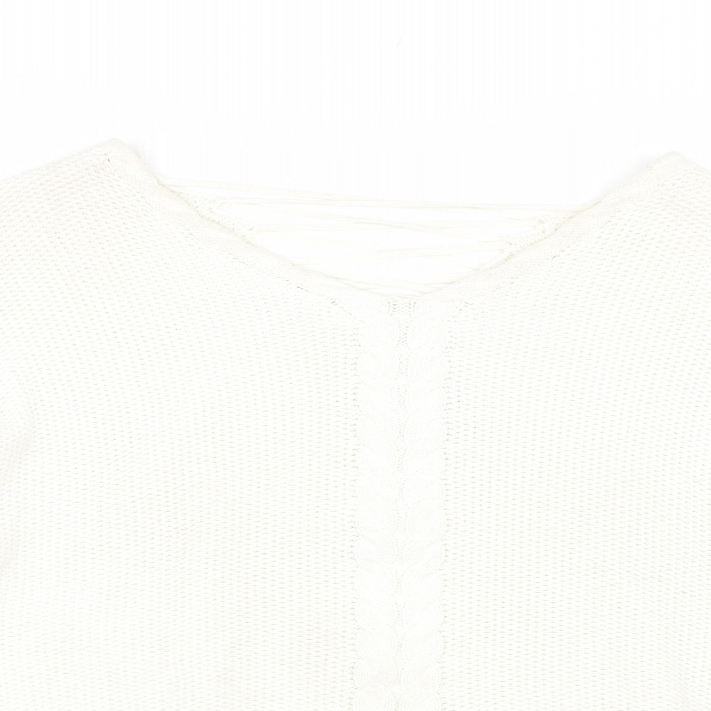 Womens UK Size 16 Miss Selfridge White Pullover Jumper