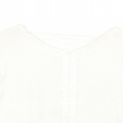 Womens UK Size 16 Miss Selfridge White Pullover Jumper