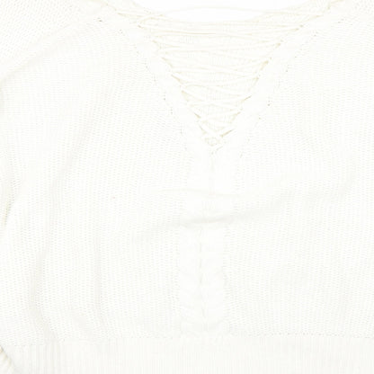 Womens UK Size 16 Miss Selfridge White Pullover Jumper