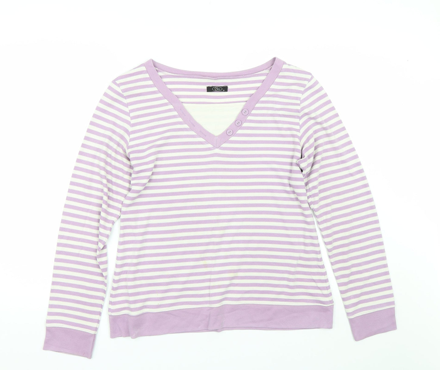 Womens UK Size M BM Purple Basic T-Shirt