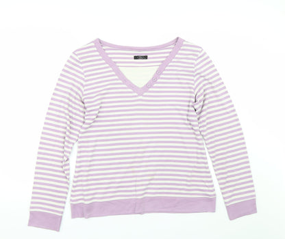 Womens UK Size M BM Purple Basic T-Shirt