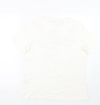 Womens UK Size 14 Damart White Basic T-Shirt