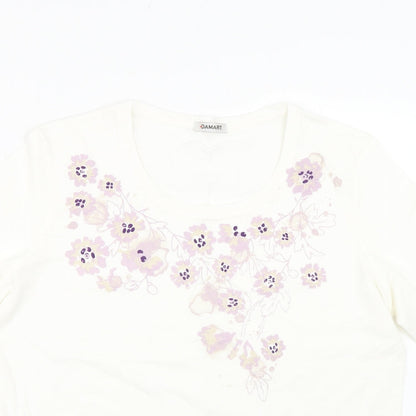Womens UK Size 14 Damart White Basic T-Shirt