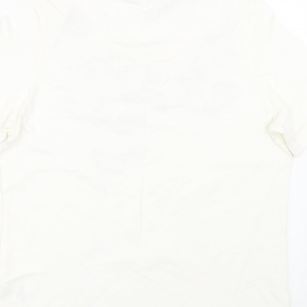 Womens UK Size 14 Damart White Basic T-Shirt