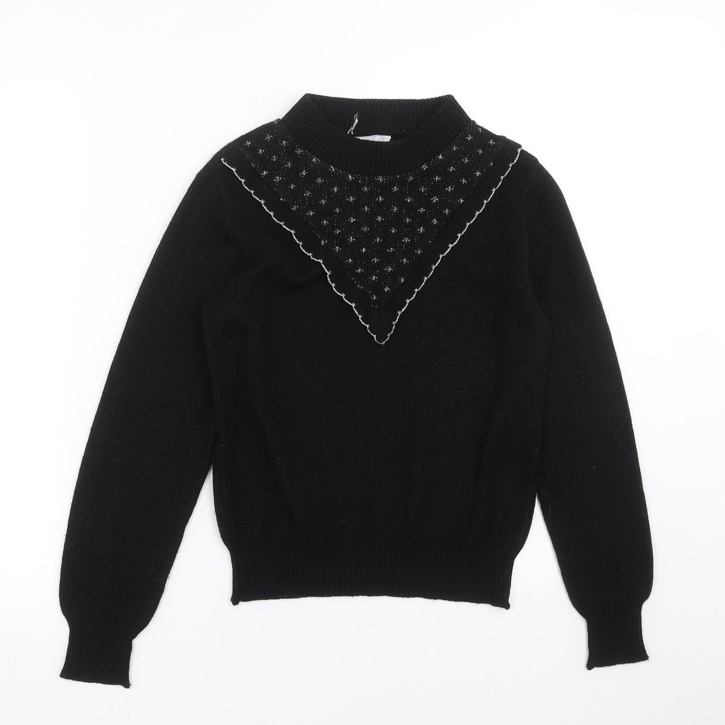 Womens UK Size 6 Preworn Black Pullover Jumper
