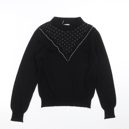 Womens UK Size 6 Preworn Black Pullover Jumper