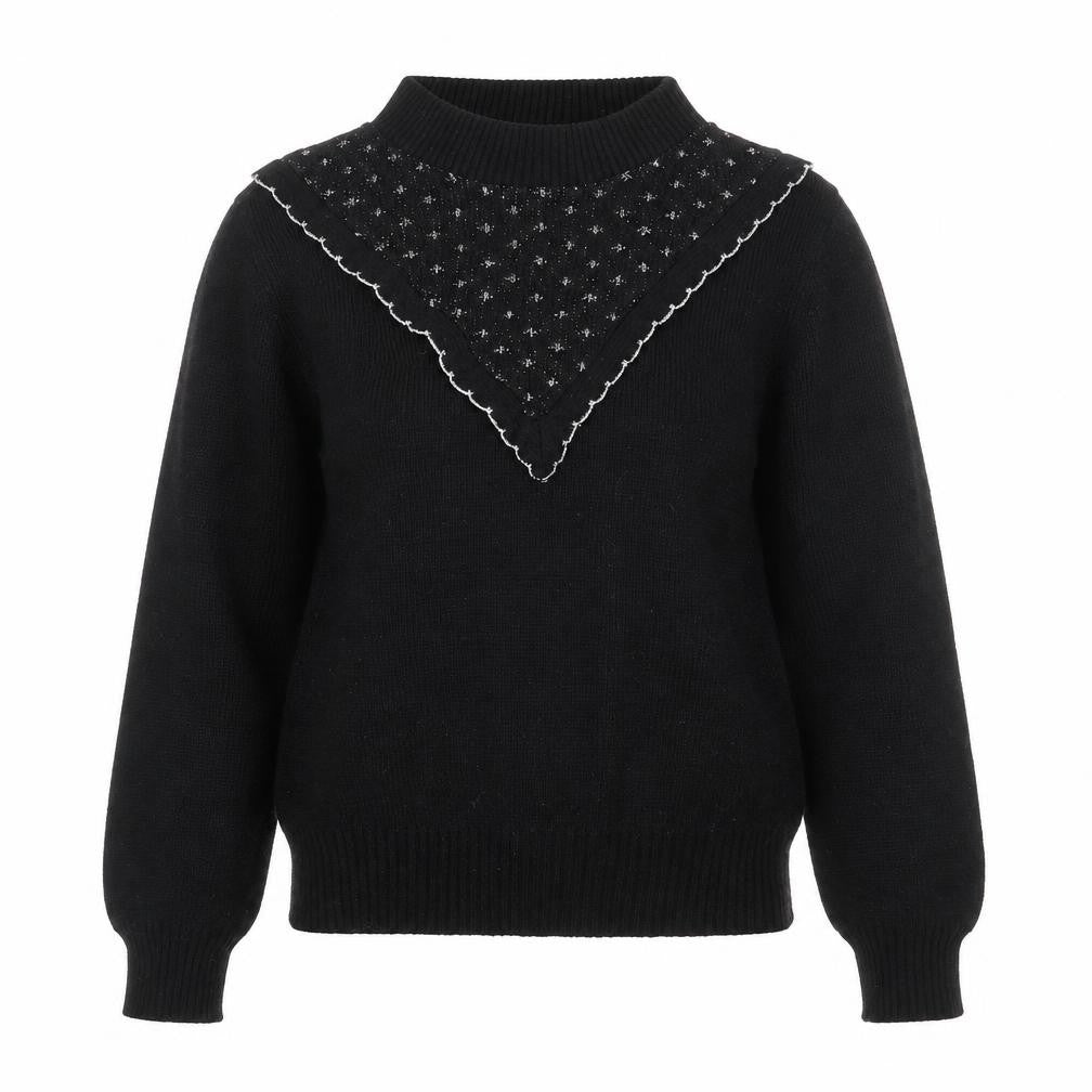 Womens UK Size 6 Preworn Black Pullover Jumper