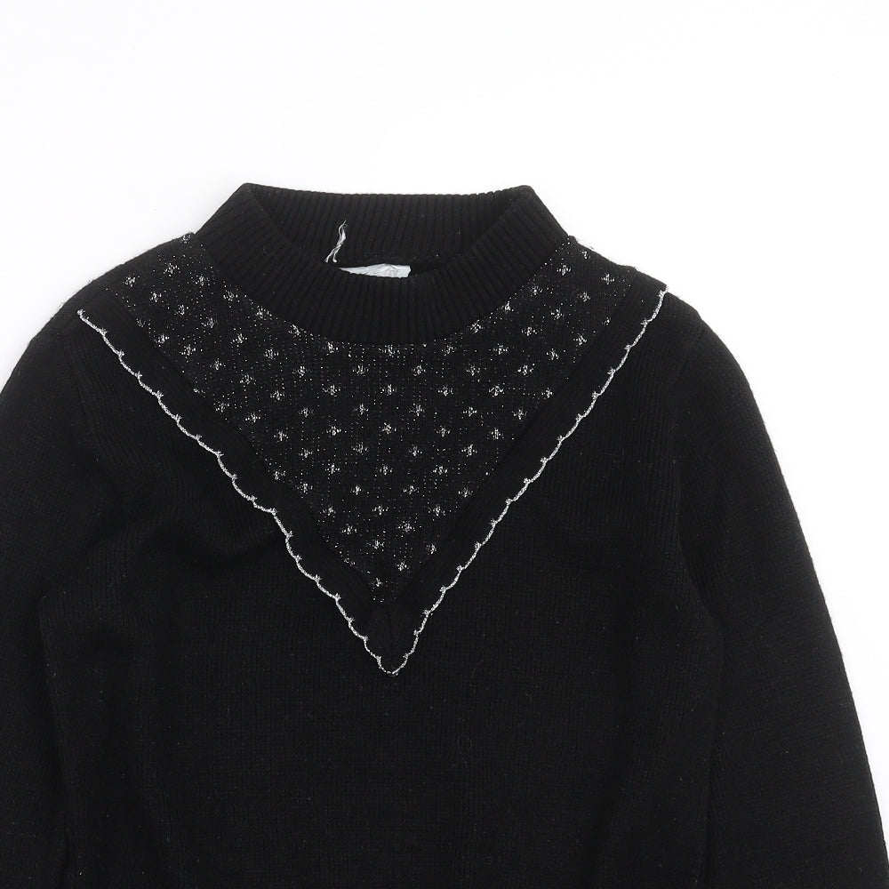 Womens UK Size 6 Preworn Black Pullover Jumper