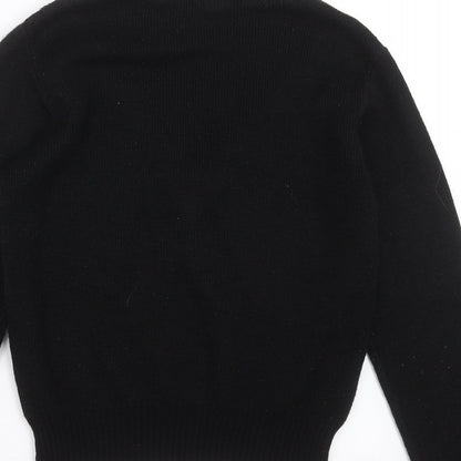 Womens UK Size 6 Preworn Black Pullover Jumper