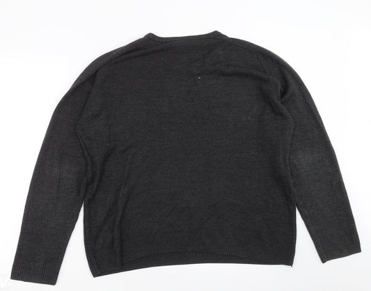 NEXT Mens Grey  Knit Pullover Jumper Size M