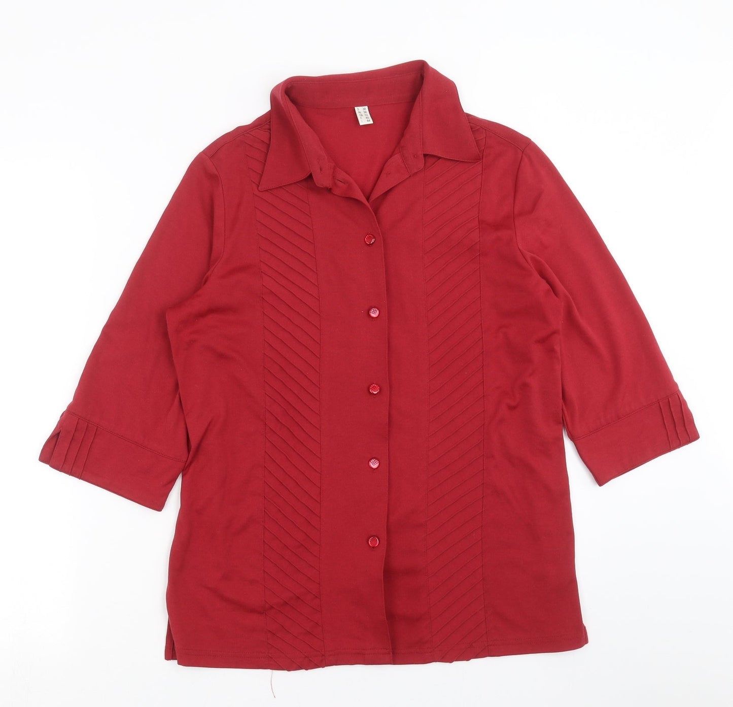 Womens UK Size 12 Preworn Red Basic Blouse