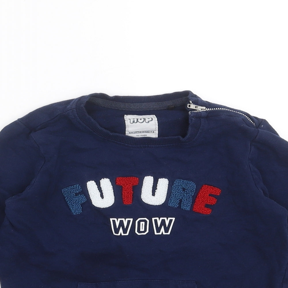 HOP Boys Blue   Pullover Sweatshirt Size 4-5 Years  - future wow
